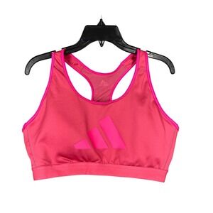 Adidas Sports Bra Womens 1X Pink Racerback Medium Support Activewear Essential